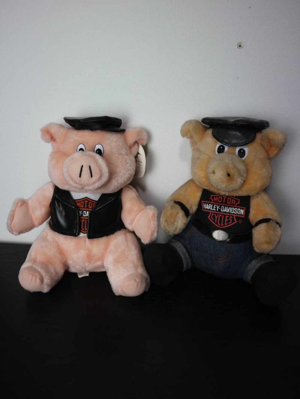 Harley Davidson Pig Vintage Plushie Lot Biker Toys